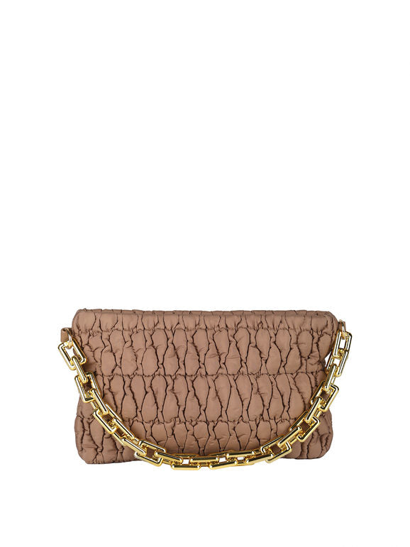 Borsa trapuntata con tracolla - khaki Solada