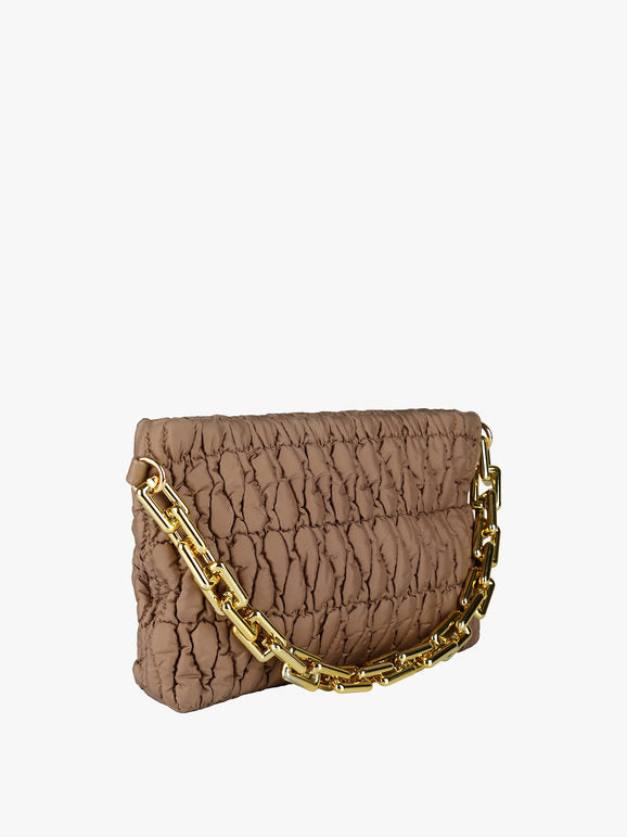 Borsa trapuntata con tracolla - khaki Solada