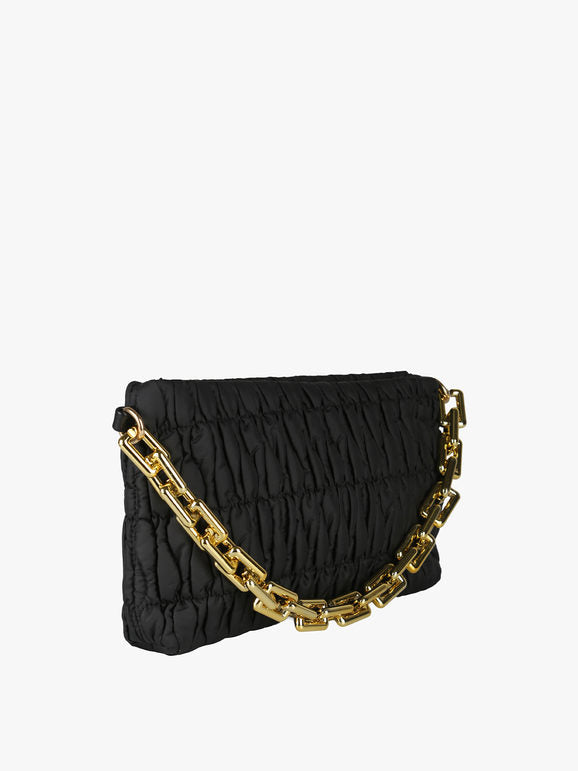 Borsa trapuntata con tracolla - nero Solada