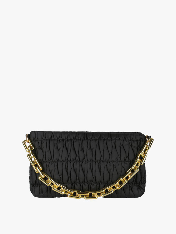 Borsa trapuntata con tracolla - nero Solada
