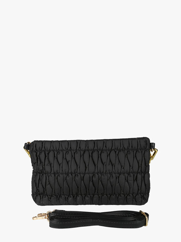 Borsa trapuntata con tracolla - nero Solada