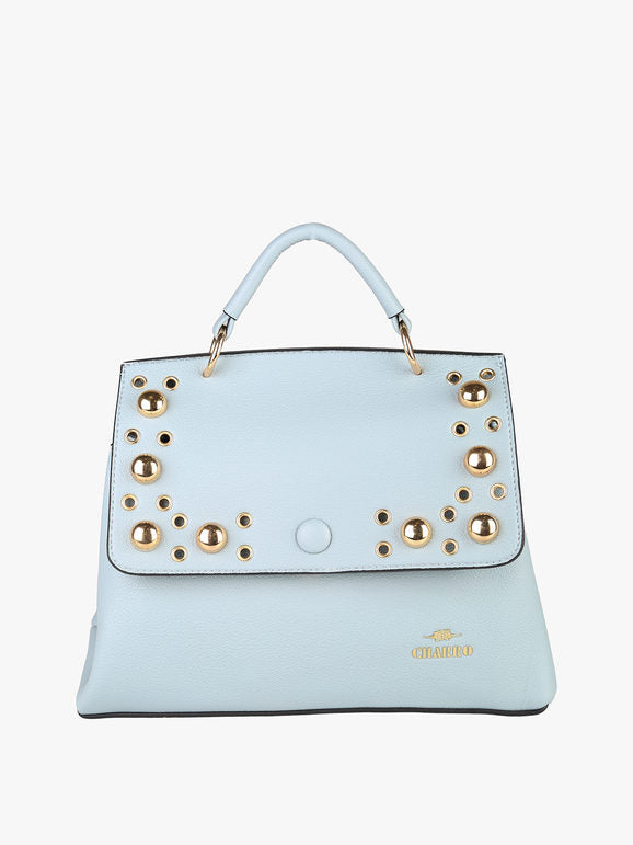 Borsa frame con tracolla e borchie Charro — Azzurro - immagine 1