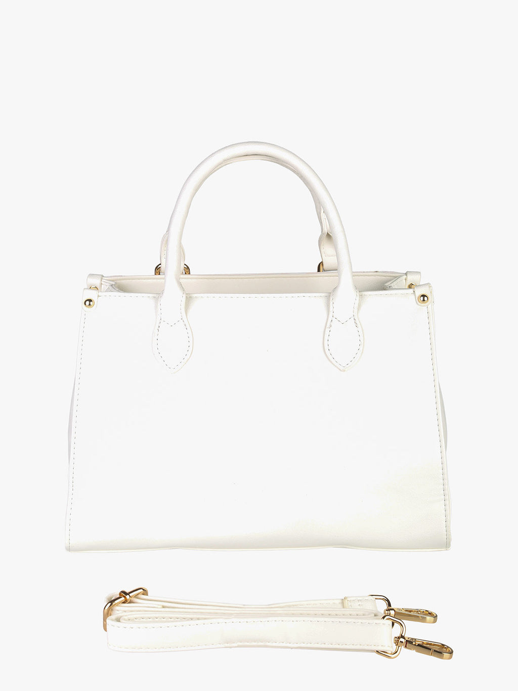Borsa frame in ecopelle con stampa disegno Enrico Coveri Contemporary — Bianco