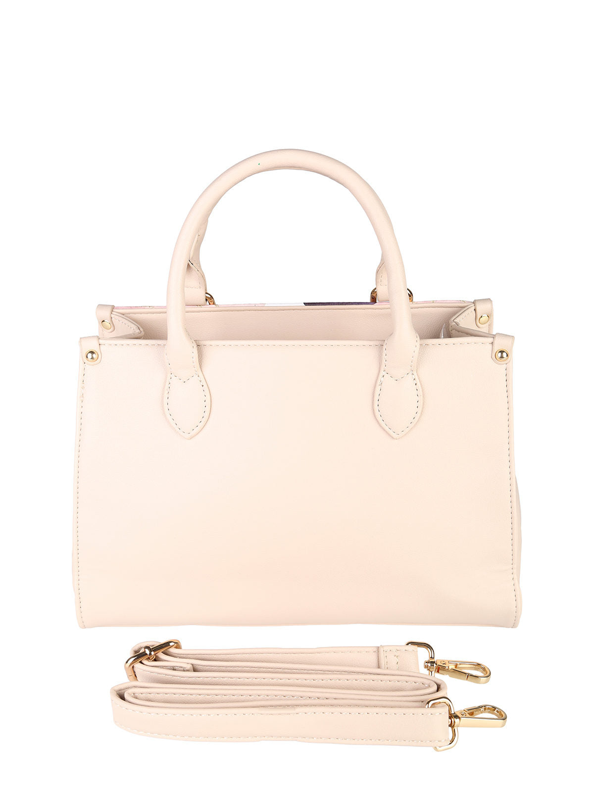 Borsa frame in ecopelle con stampa disegno Enrico Coveri Contemporary — Naturale