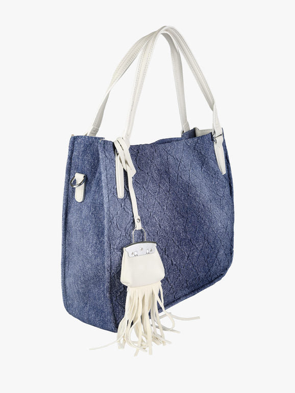 Borsa hobo con doppi manici Solada — Bianco - immagine 2