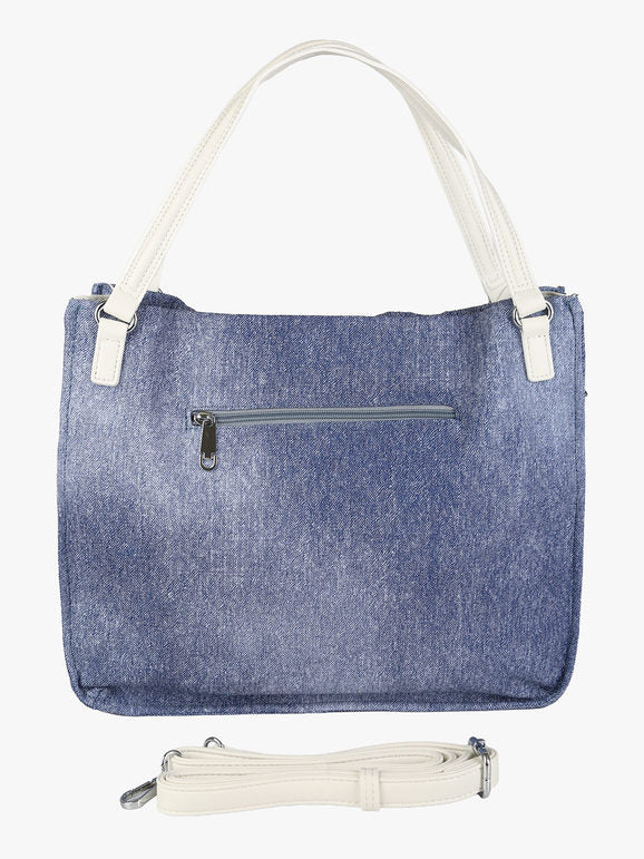 Borsa hobo con doppi manici Solada — Bianco - immagine 3