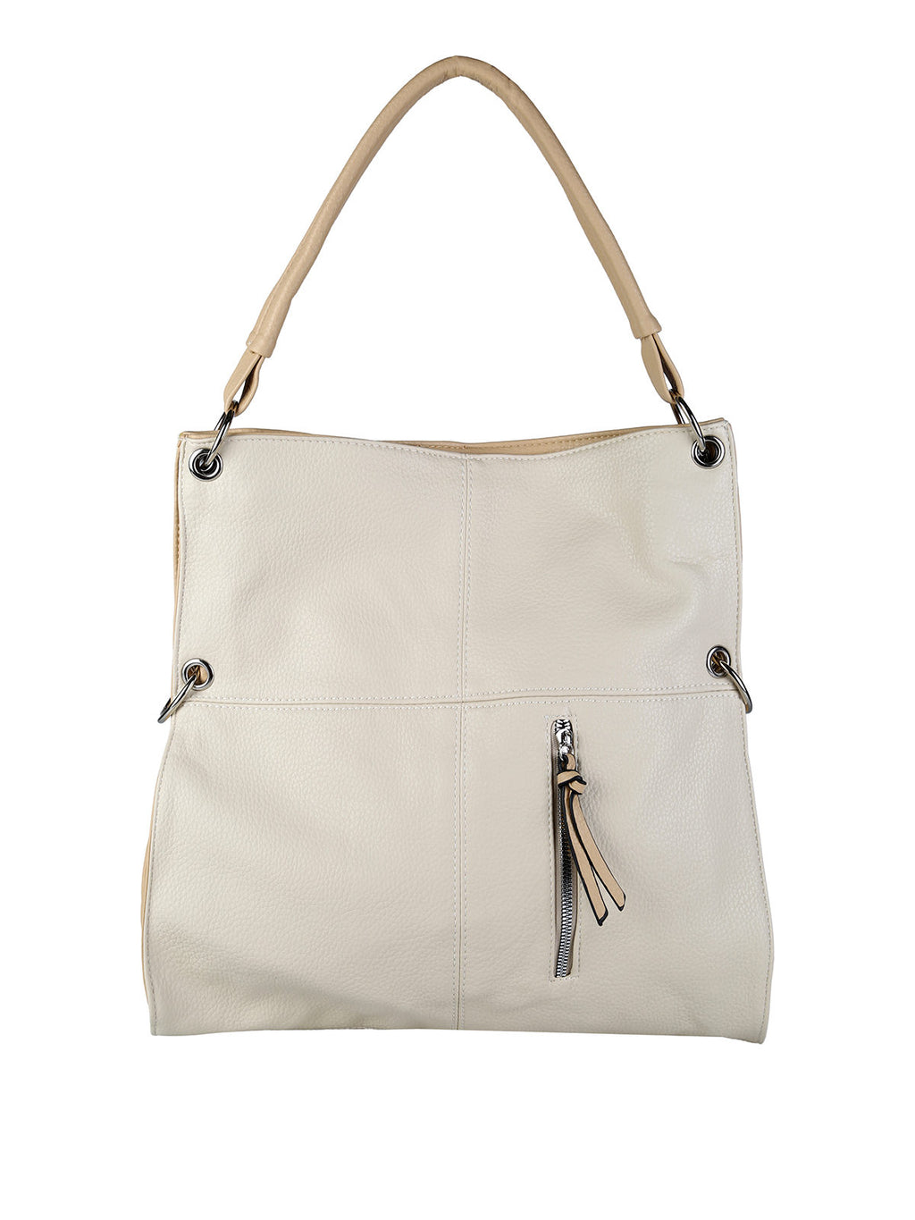 Borsa hobo in ecopelle Solada — Beige · Modello 2