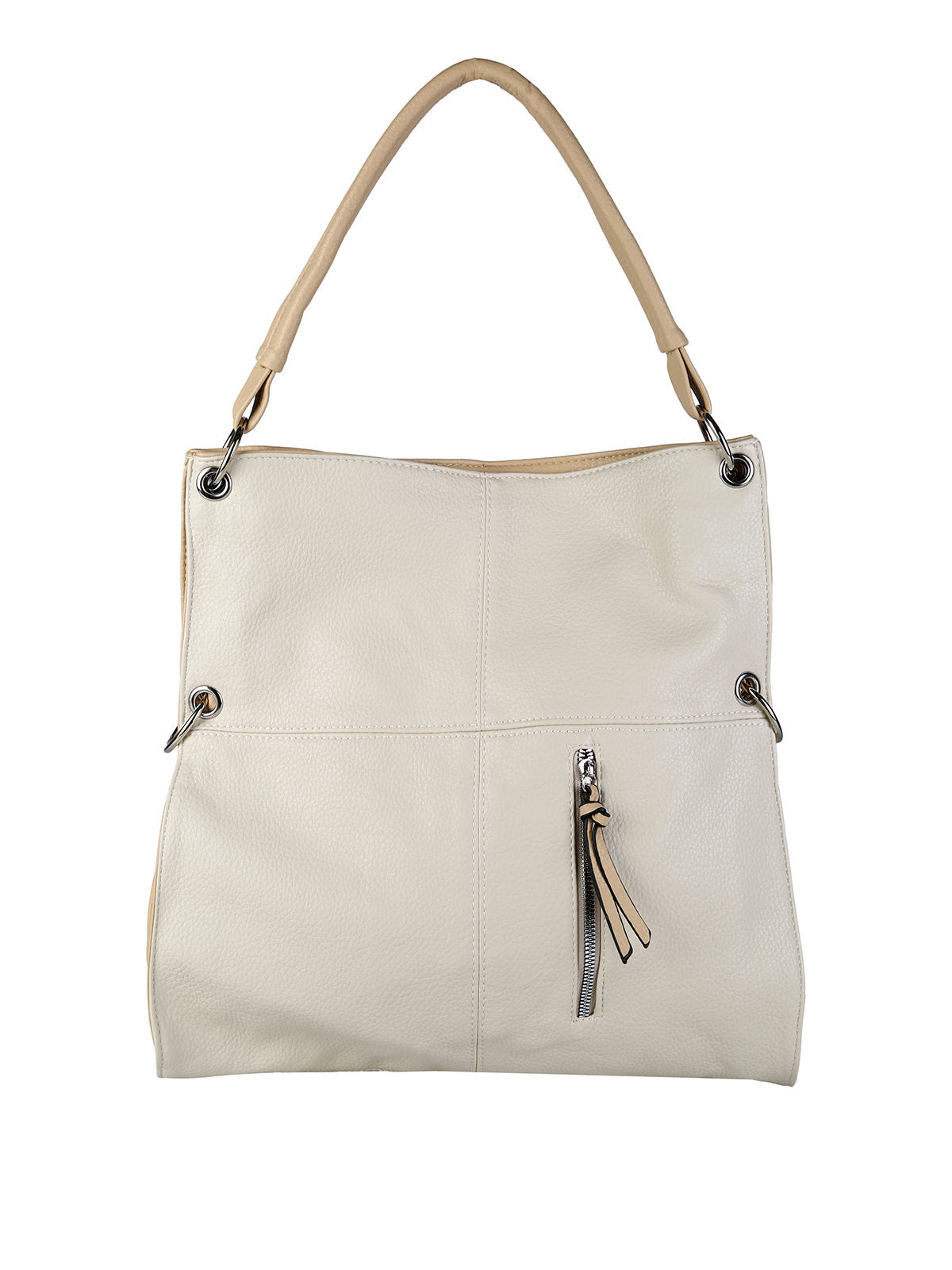 Borsa hobo in ecopelle Solada — Beige · Modello 2