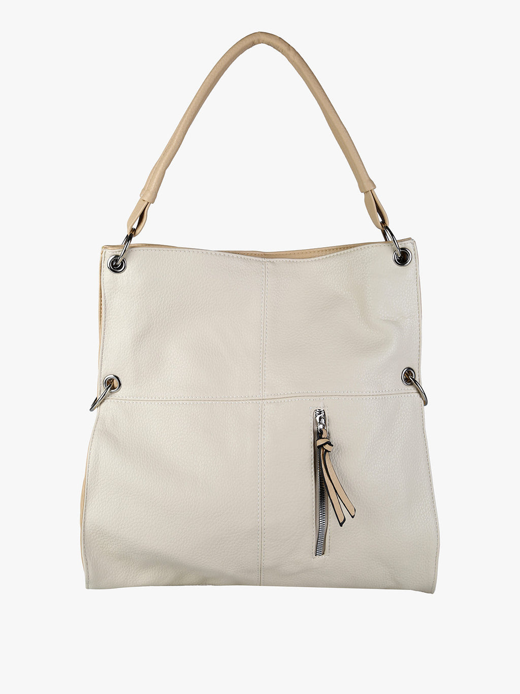 Borsa hobo in ecopelle Solada — Beige · Modello 2