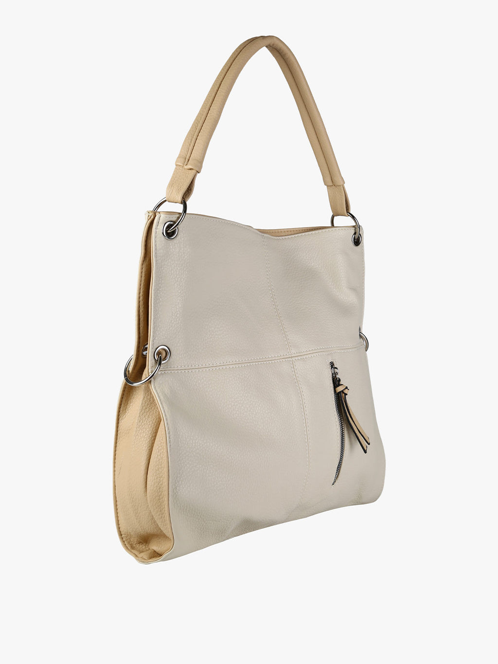 Borsa hobo in ecopelle Solada — Beige · Modello 2