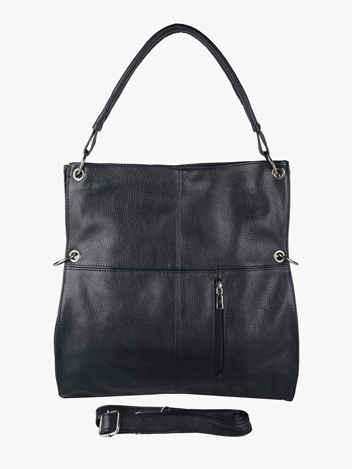 Borsa hobo in ecopelle Solada — Blu scuro