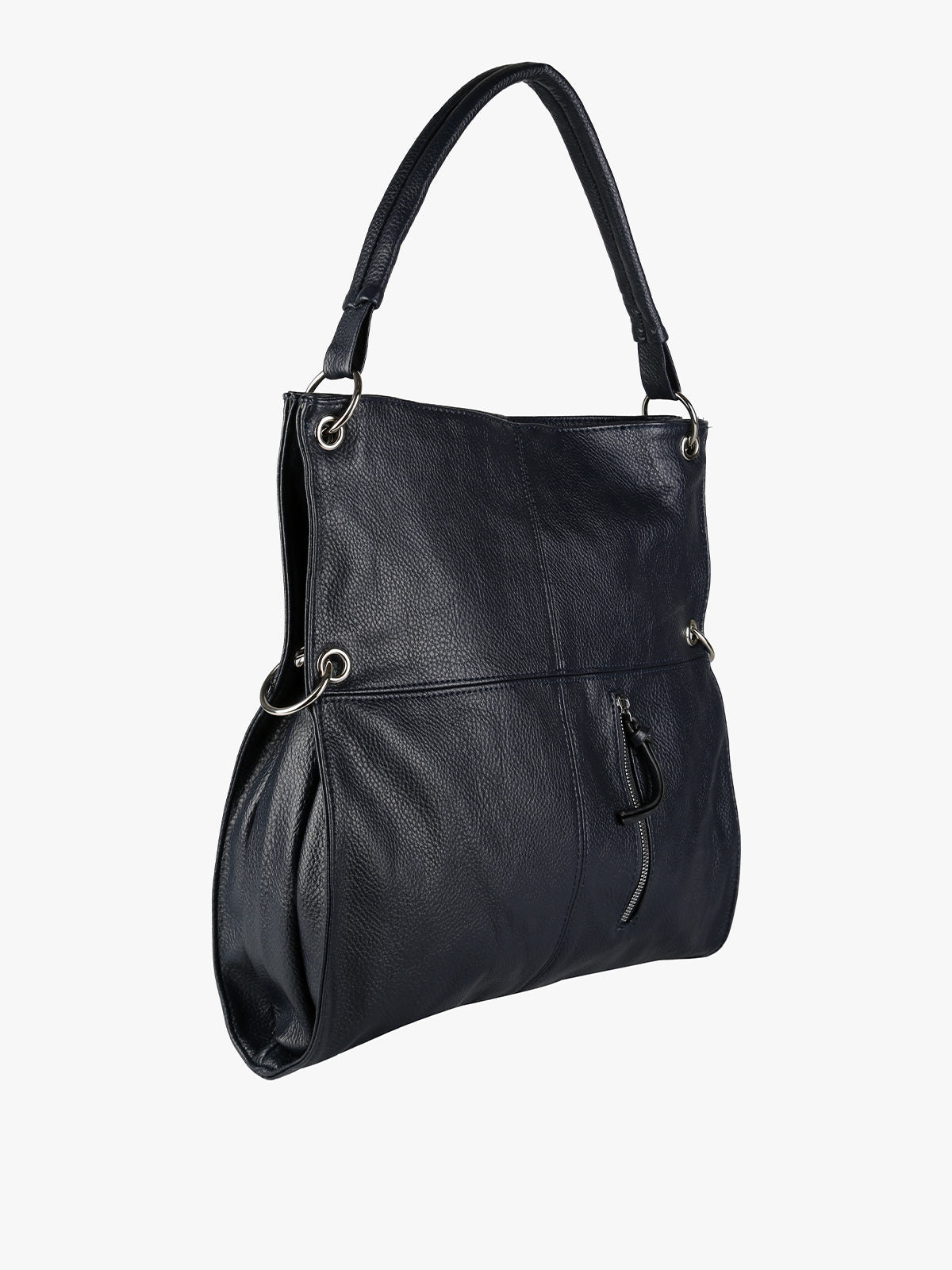 Borsa hobo in ecopelle Solada — Blu scuro