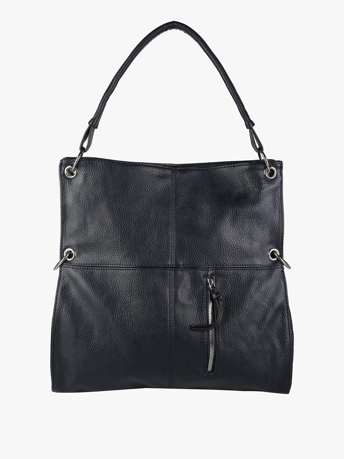 Borsa hobo in ecopelle Solada — Blu scuro
