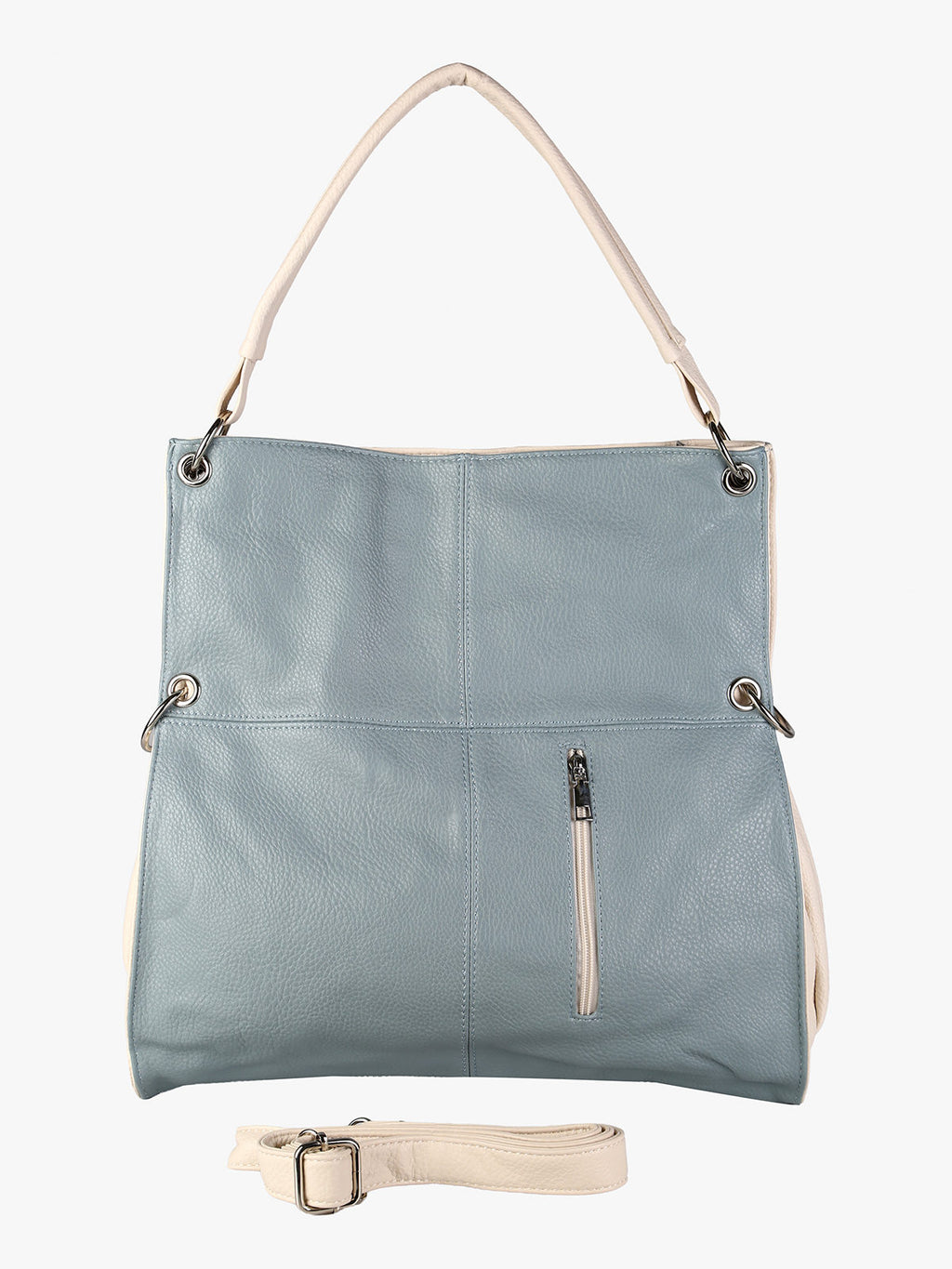 Borsa hobo in ecopelle Solada — Blu