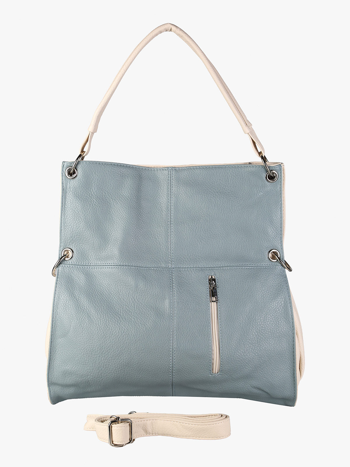 Borsa hobo in ecopelle Solada — Blu
