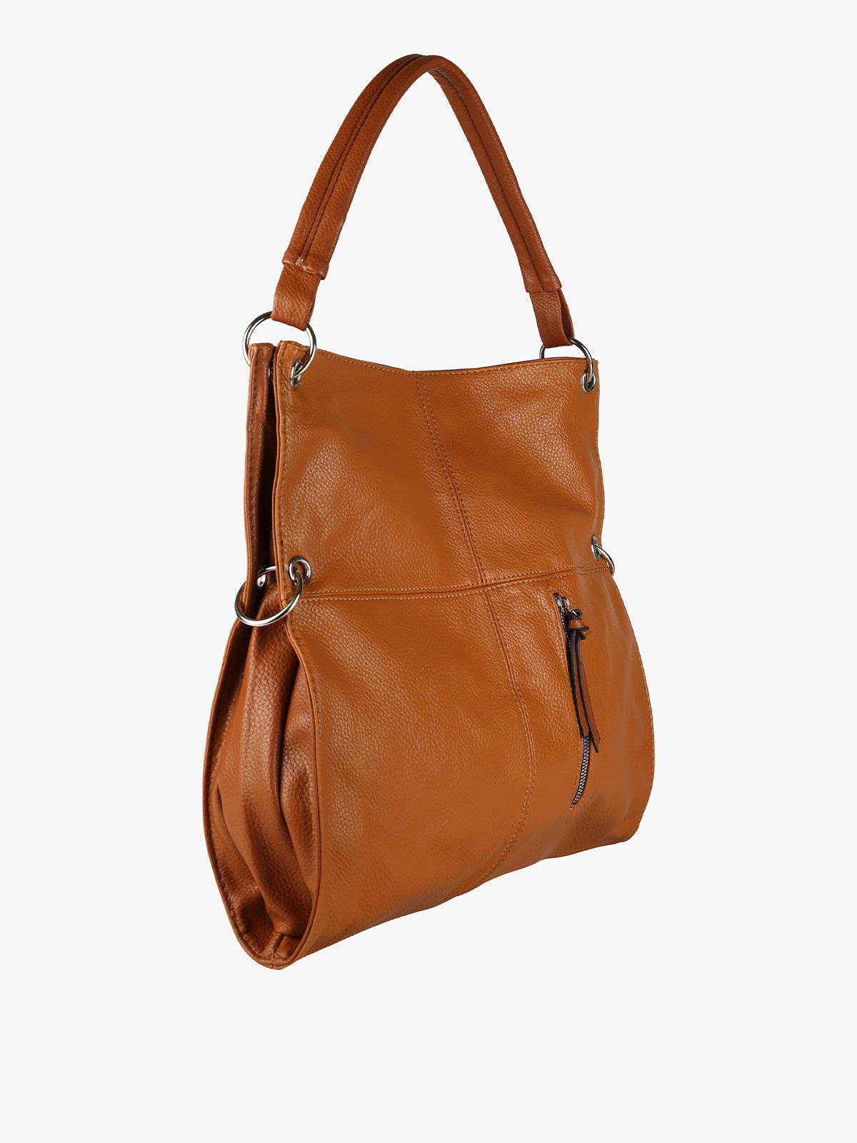 Borsa hobo in ecopelle Solada — Marrone