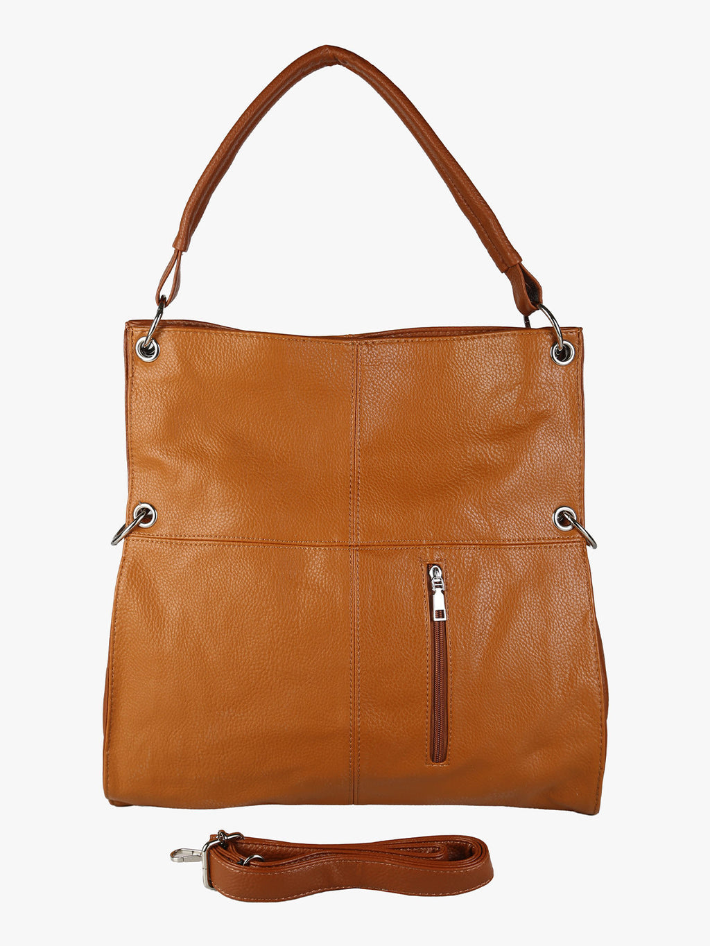 Borsa hobo in ecopelle Solada — Marrone