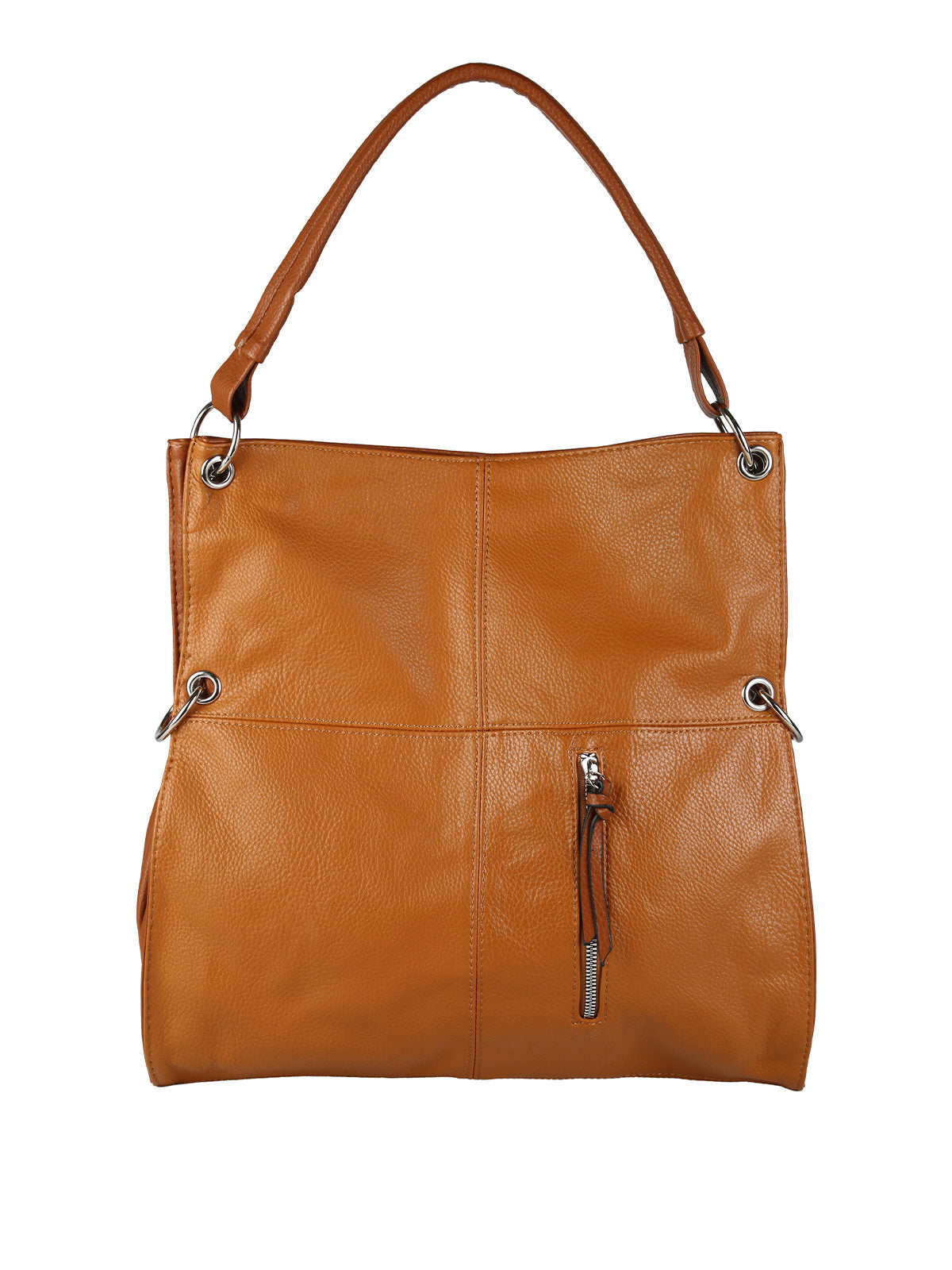 Borsa hobo in ecopelle Solada — Marrone