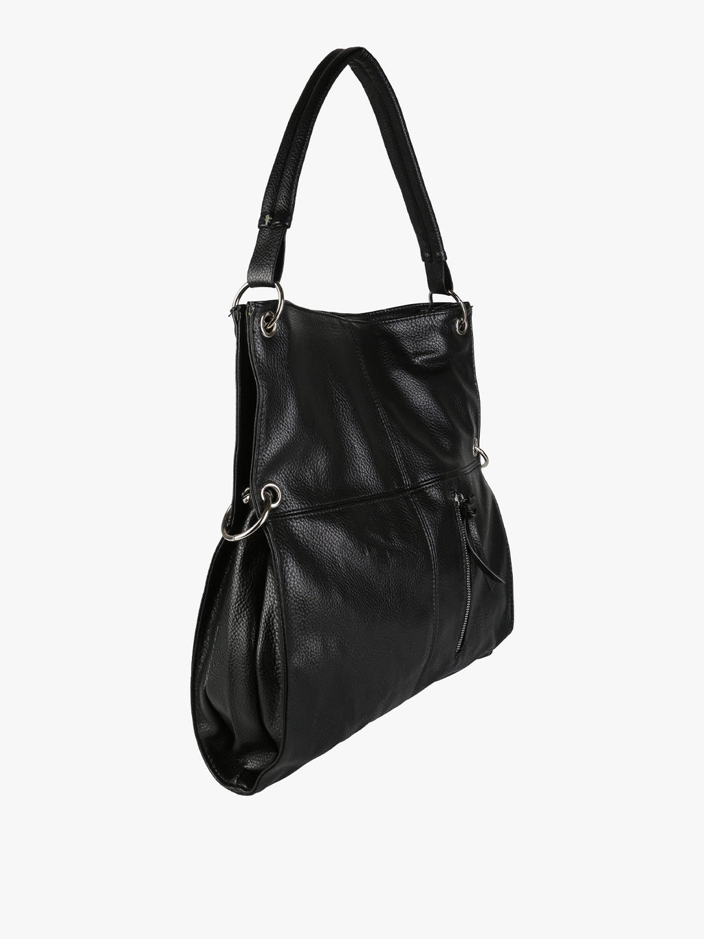 Borsa hobo in ecopelle Solada — Nero