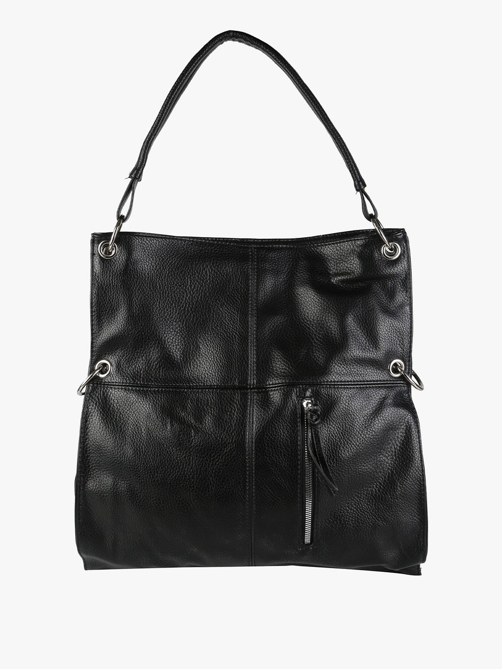 Borsa hobo in ecopelle Solada — Nero