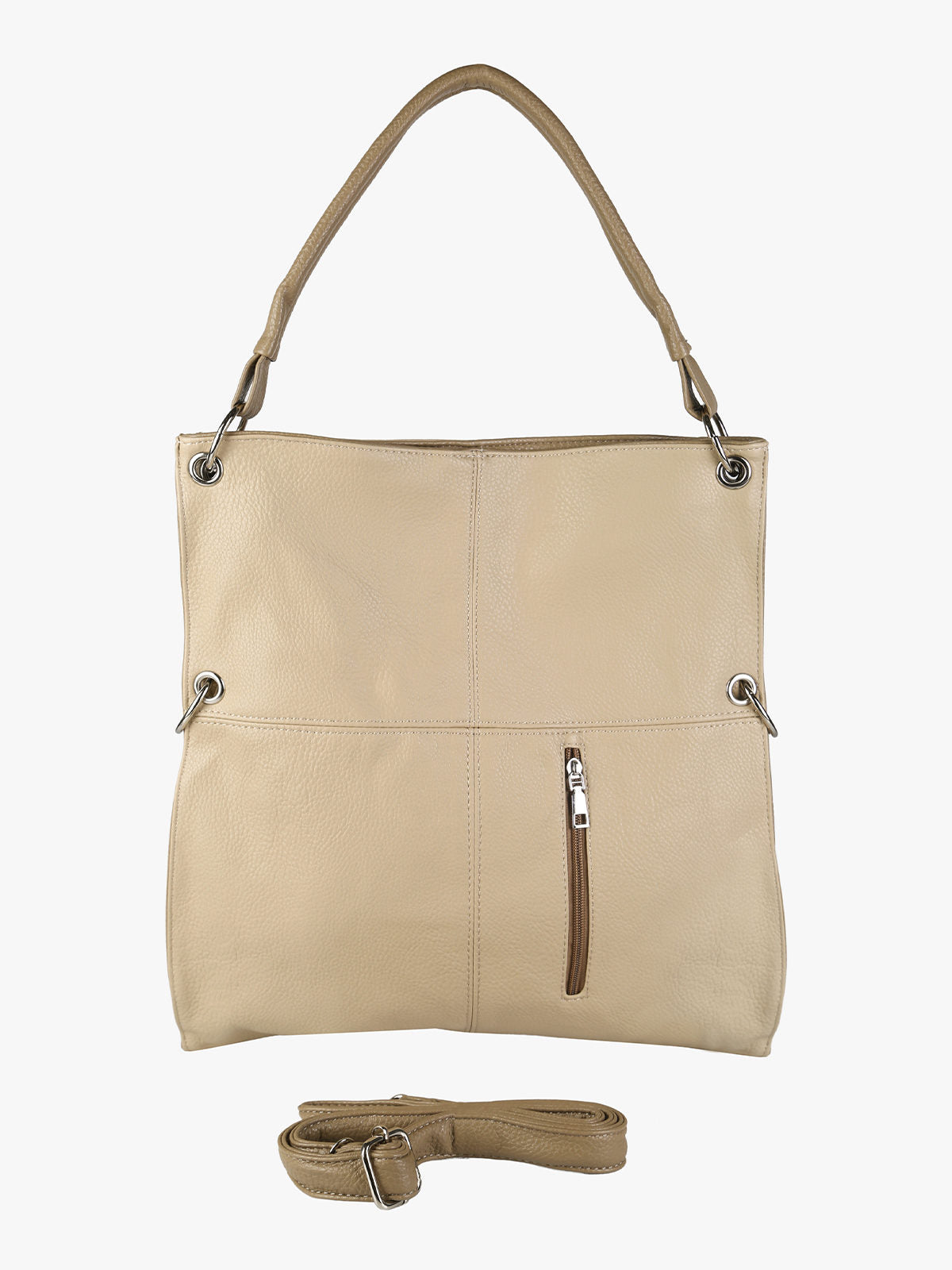 Borsa hobo in ecopelle Solada — Taupe