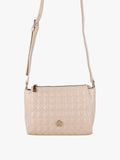 Borsa mini a tracolla trapuntata Enrico Coveri Contemporary — Beige