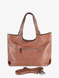 Borsa a spalla cognac, vista frontale