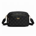 Camera bag Coveri World nera monogramma, vista frontale