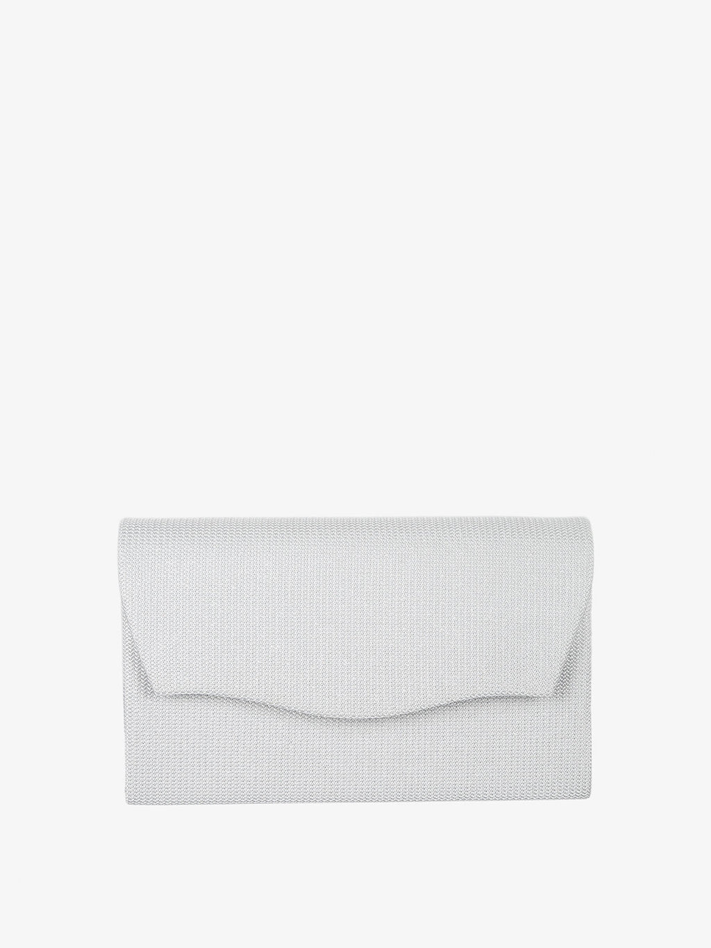 Pochette glitter Solada argento, vista frontale
