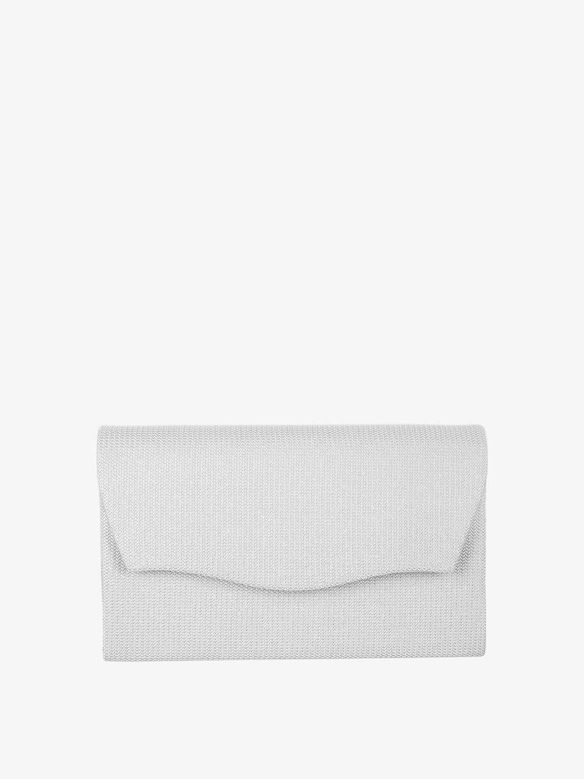 Pochette glitter Solada argento, vista frontale