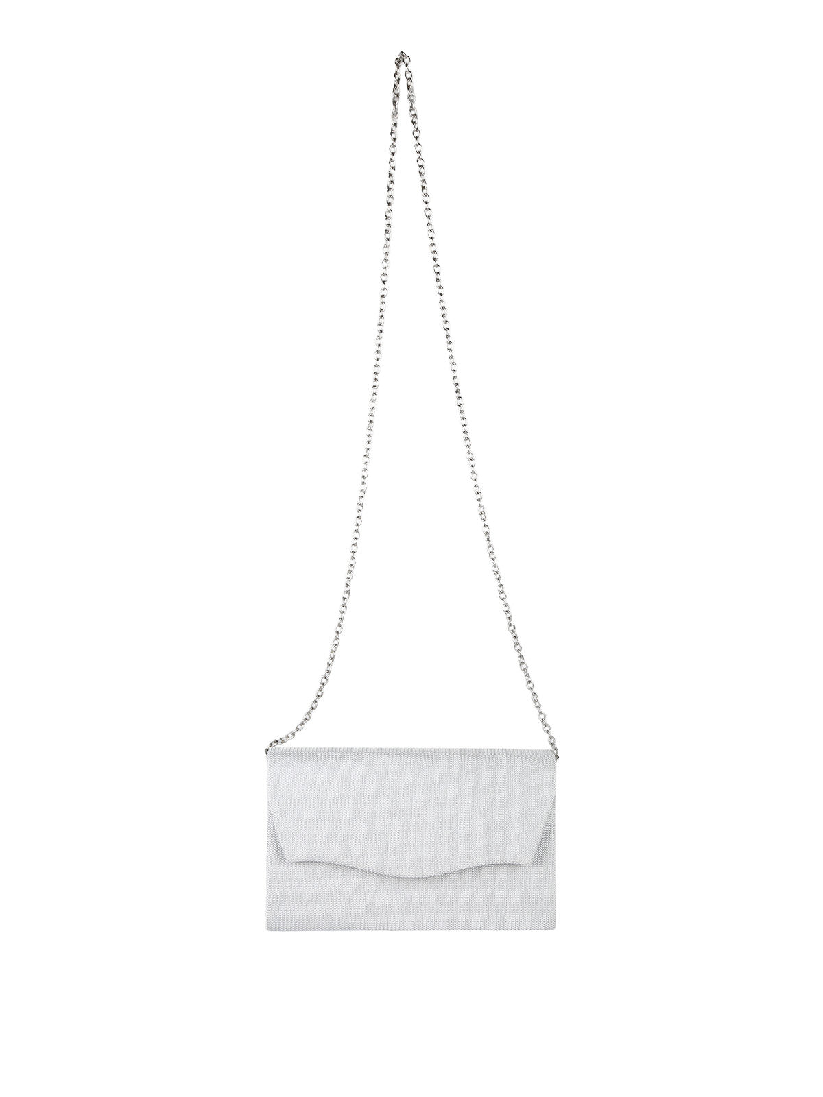 Pochette glitter Solada argento, interno