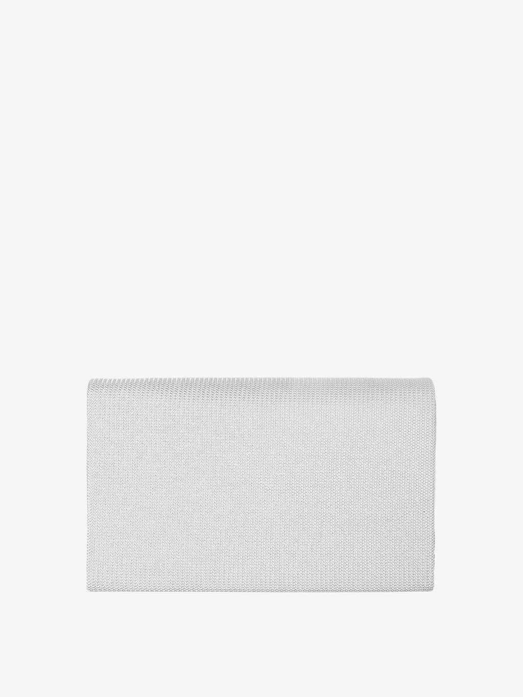Pochette glitter Solada argento, con catenella