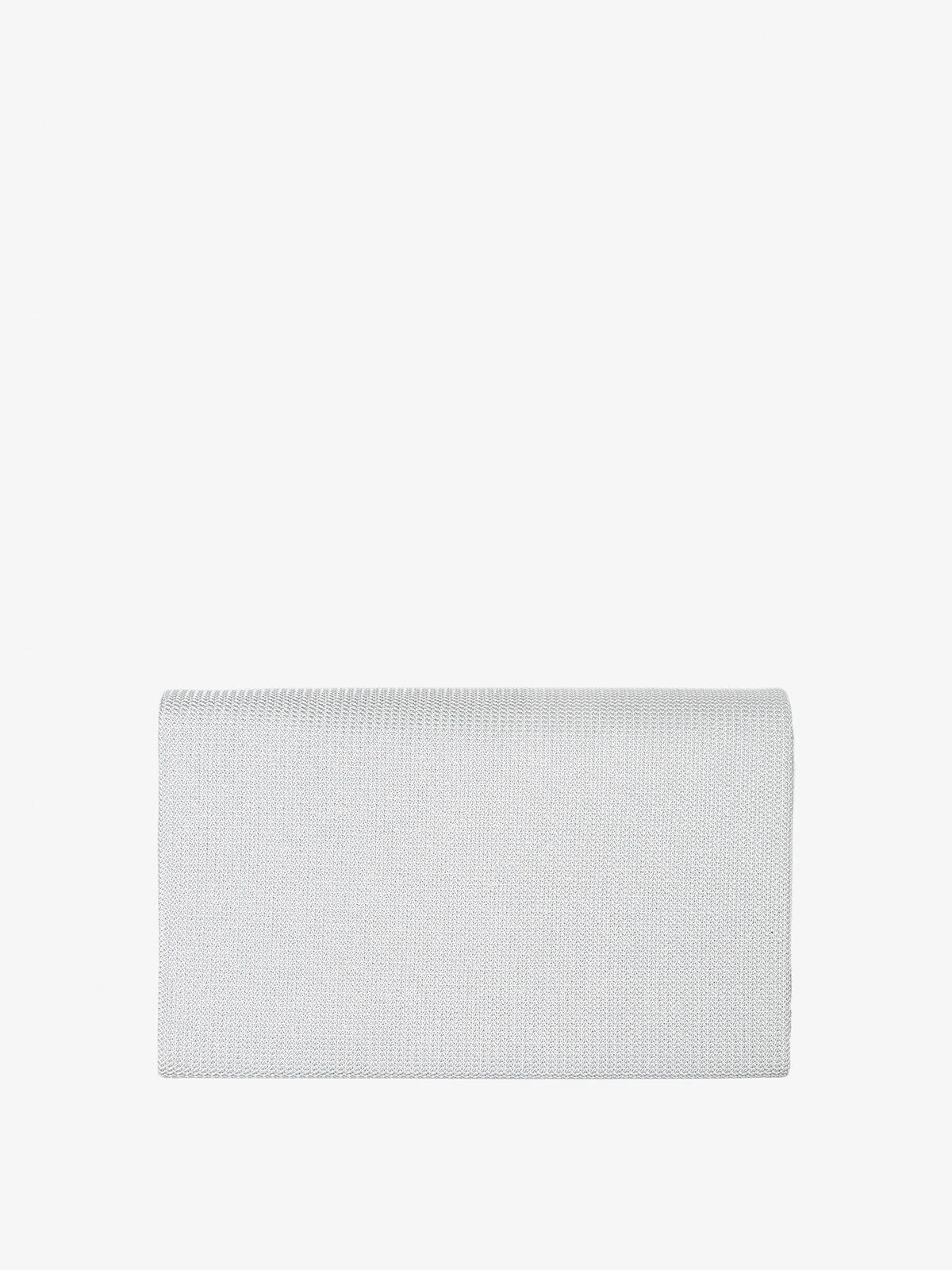 Pochette glitter Solada argento, con catenella