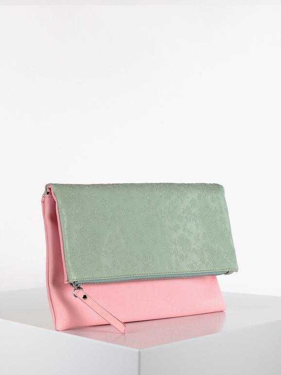 Pochette bicolore in ecopelle Solada