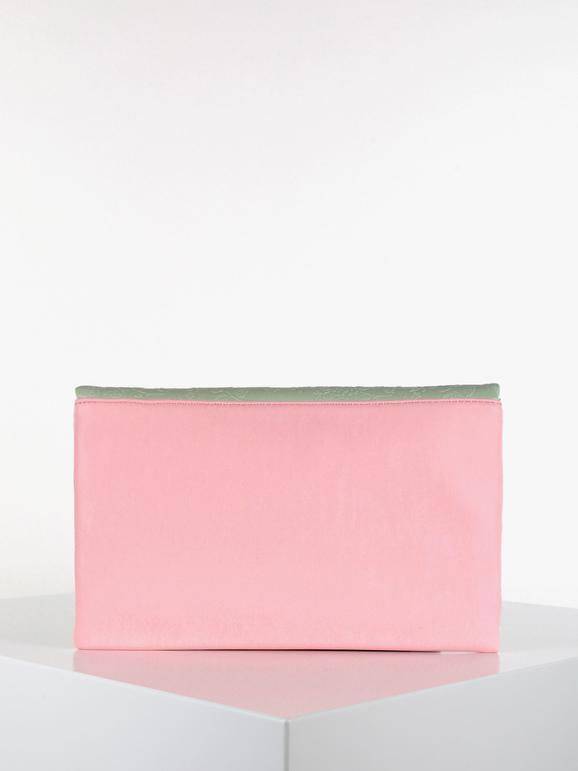 Pochette bicolore in ecopelle Solada