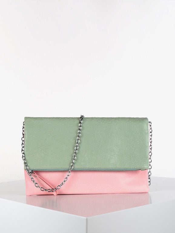 Pochette bicolore in ecopelle Solada