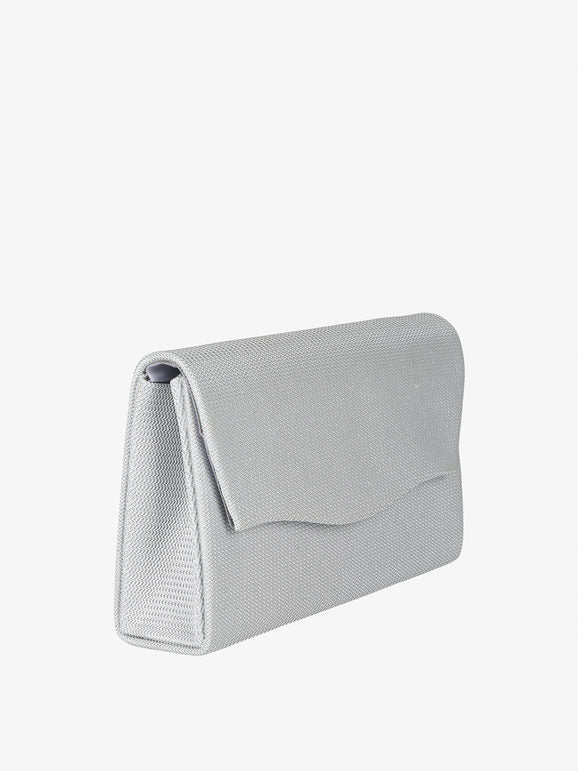 Pochette elegante con brillantini - argento Solada