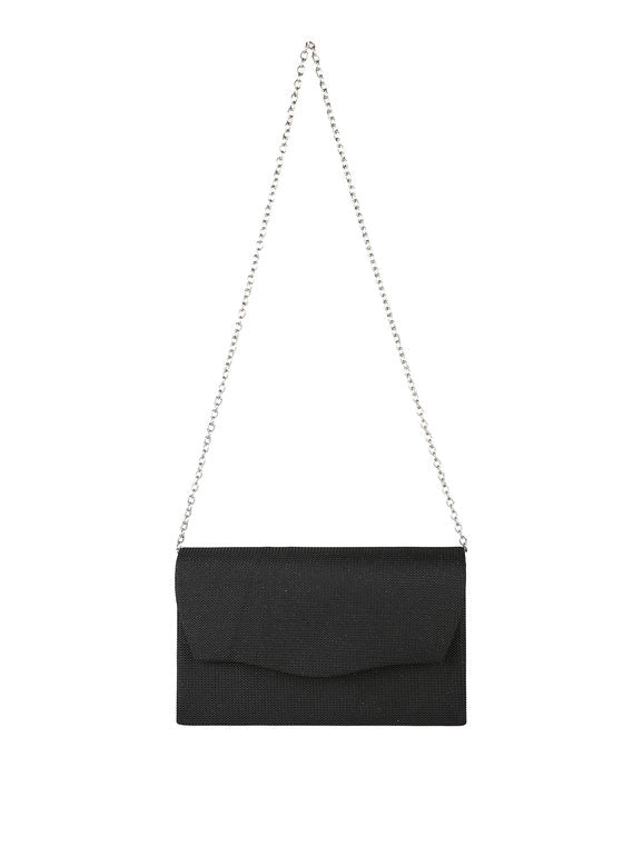 Pochette elegante con brillantini - nero Solada