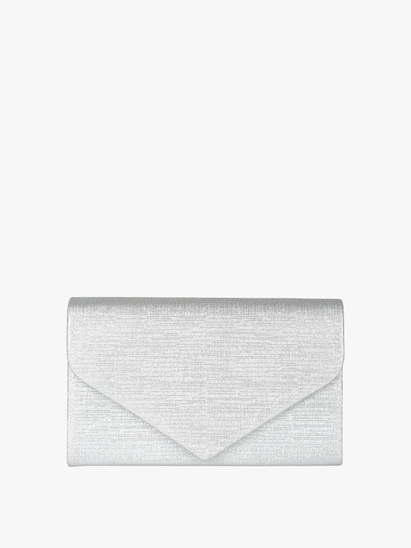 Pochette brillantinata - argento Solada