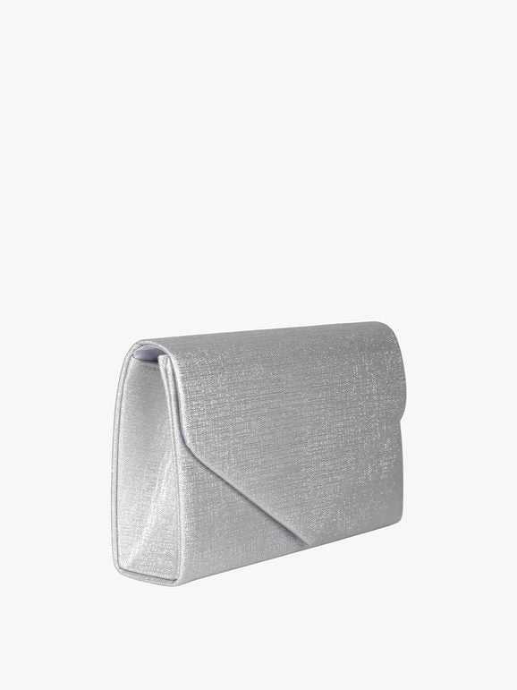 Pochette brillantinata - argento Solada