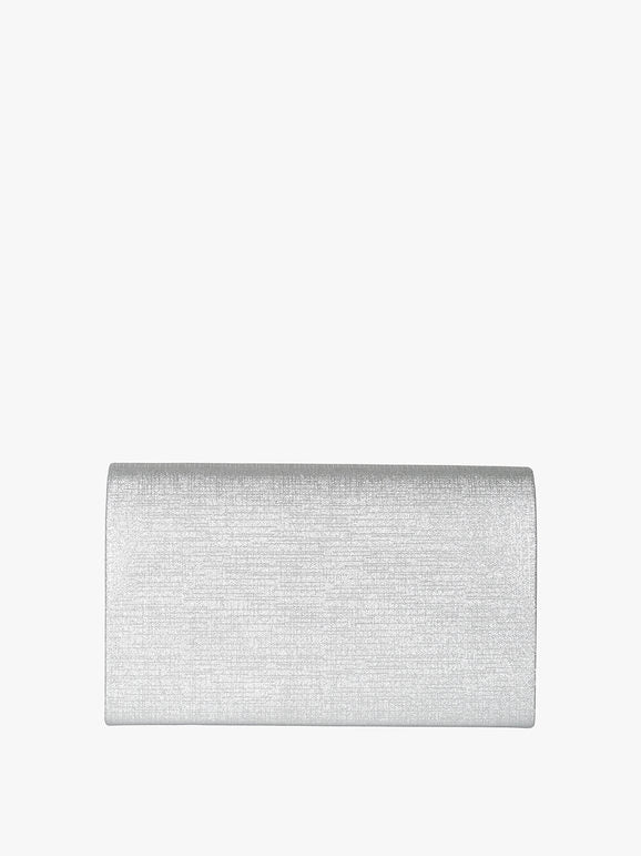 Pochette brillantinata - argento Solada