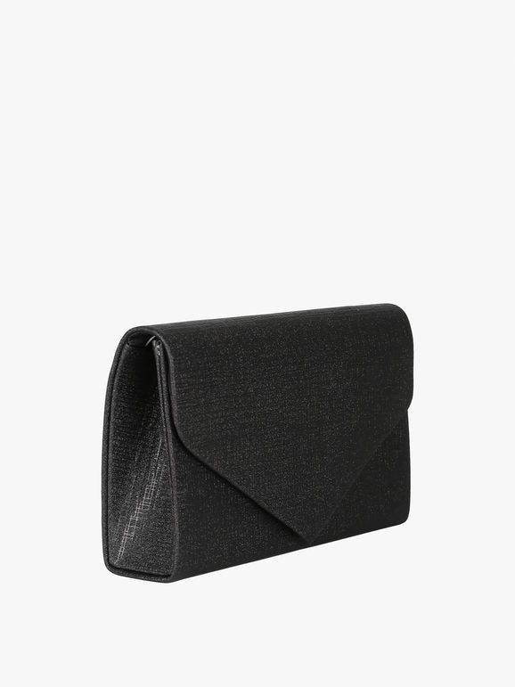 Pochette brillantinata - nero Solada