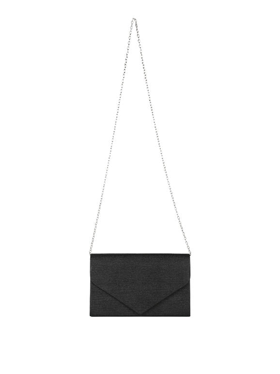 Pochette brillantinata - nero Solada
