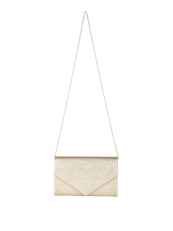 Pochette brillantinata - oro Solada