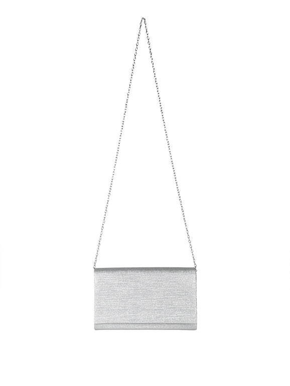 Pochette con lurex - argento Solada