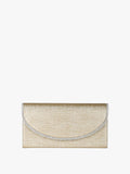 Pochette glitter con profilo di strass - oro Solada