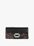 Pochette gioiello con paillettes - nero Solada