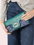 Pochette gioiello con paillettes - verde Solada