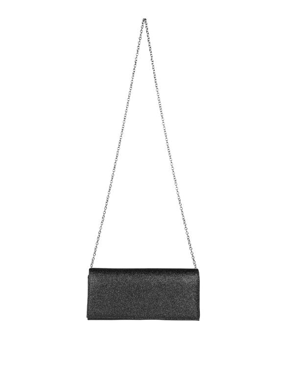 Pochette rigida rettangolare con glitter Solada