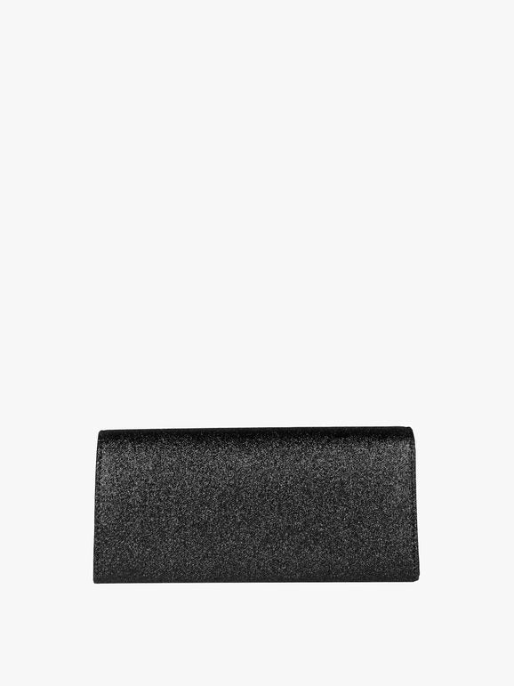 Pochette rigida rettangolare con glitter Solada